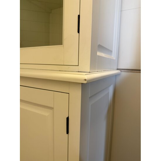 123kast Showmodel Buffetkast Lin 01 - 200x48x220H cm - 4 vitrine scharnierdeuren - 6 soft close lades - 2 dichte scharnierdeuren