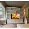 123kast  Cinewall Milaan - 300x40x240H cm - 1 tv paneel - strak design  - 4 push to open deuren - open tv vak