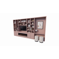 123kast  Cinewall Viterbo met openhaard - 460x40x255H cm - 5cm plank dikte - PRIJS OP AANVRAAG