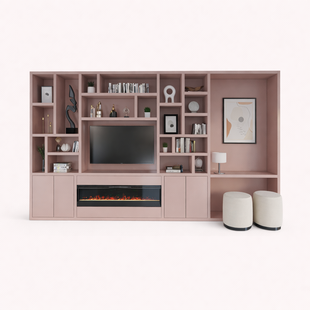 Cinewall Viterbo met openhaard - 460cm - PRIJS OP AANVRAAG