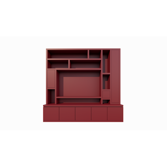 123kast  Cinewall Soria - 250x30/40x240H cm - push to open deuren