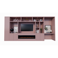 123kast  Cinewall Narni met openhaard 535x45x255H cm - 5cm plank dikte - PRIJS OP AANVRAAG
