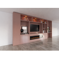 123kast  Cinewall Narni met openhaard 535x45x255H cm - 5cm plank dikte - PRIJS OP AANVRAAG