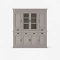 123kast  Buffetkast Bloemendaal - 210x50x220H cm - dichte deuren en vitrine scharnierdeuren in bovenkast  - 5 soft close lades