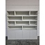 123kast  Showmodel Vakkenkast Londen 02 - 250x40x240H cm - strak design - 4 greeploze deuren - push to open deuren - open vakken - 5cm plank dikte