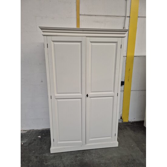 123kast  Showmodel (beschadigd) Computerkast Roma - 120x60x190H cm - uitschuifblad - 2 dichte scharnierdeuren - verstelbare bovenplank