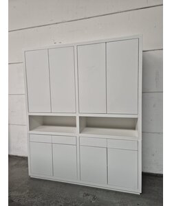 Voorraad Vakkenkast Lanzarote - 240x50x240H cm - ral 9010 - bekijk omschrijving