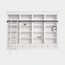 123kast  Brighton library - boekenkast - 330x40x240H cm - demontabel - met stang en ladder - 330x40x240H cm - 16 verstelbare planken - 4 soft close lades