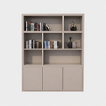 123kast  Vakkenkast Manhattan 03 - 180x40x240H cm - strak design - 3 push to open deuren - open vakken - greeploze deuren - 5cm plank dikte