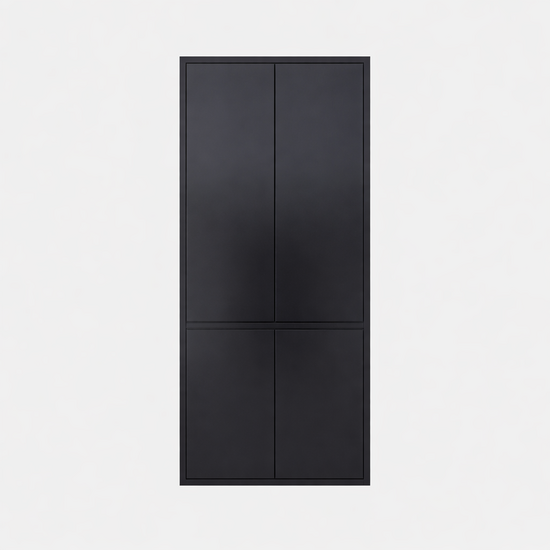 123kast  Kast Bolivia - 100x40x240H cm - strak design - 4 dichte deuren - push to open deuren