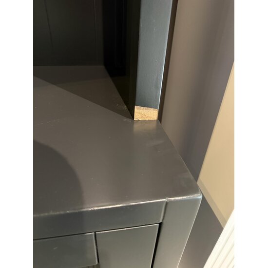 123kast Showmodel Tv boekenkast Calgary - 330x35/45x245H cm -  open vakken - scharnier deurtjes