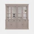 123kast  Buffetkast Antwerpen -225x50x240H cm - 4 vitrine deuren - 4 soft close lades - 4 dichte deuren