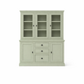 123kast  Buffetkast Foggia 03 - 160x48x225H cm - 3 vitrinedeuren - 3 soft close lades - 2 dichte deuren - landelijke/klassieke sierlijst
