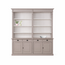 123kast  Boekenkast Leiden - 225x50x240H cm - 6 verstelbare planken - 4 soft close lades - 2 dichte scharnierdeuren