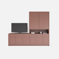 123kast  Tv dressoir/dressoir Nikiti - 297x50x240H cm - 5cm plank dikte - strak design- push to open deuren