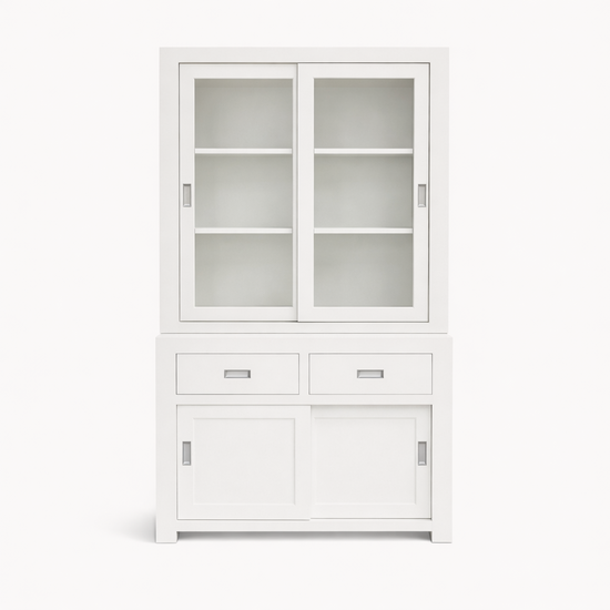 123kast  Buffetkast Hawai 02 - 130x50x220H cm - strak design - 4 schuifdeuren - 2 soft close lades