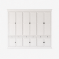123kast  Boekenkast Kings Library 300x40x240h cm - scharnier deuren - soft close lades