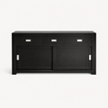 123kast  Dressoir Hawai 03 - 185x50x90H cm - strak design - 3 soft close lades - 2 schuifdeuren