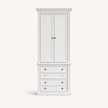 123kast  Boekenkast Royal - 100x43x240H cm - 2 dichte scharnierdeuren - 4 lades - verstelbare planken