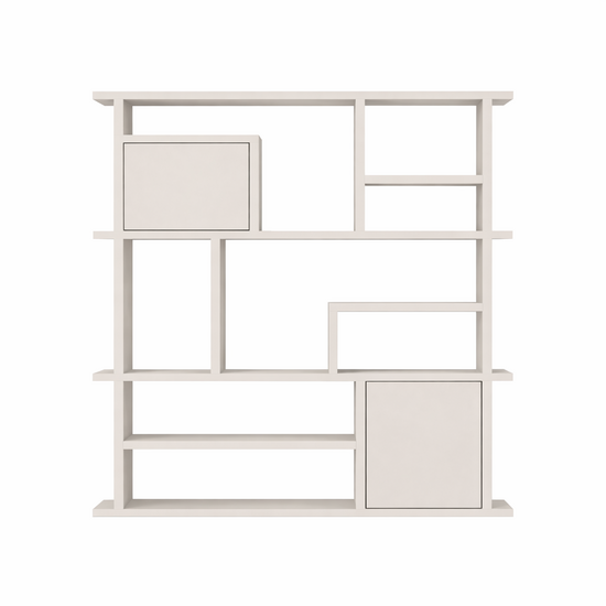 123kast   Open vakkenkast Evora 02 - 200x40x240H cm - strakke afwerking - push to open deuren - 5cm plank dikte