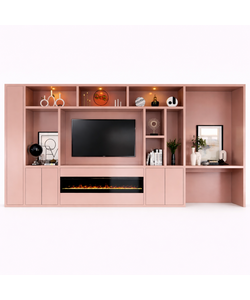 Tv/bureau vakkenkast Narni met openhaard 535cm - PRIJS OP AANVRAAG