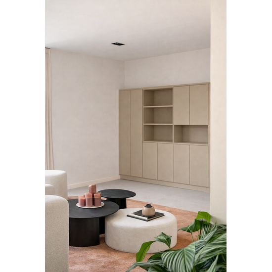 123kast  Vakkenkast Colima - 240x40x210H cm - 8 push to open deuren - 3cm plank dikte