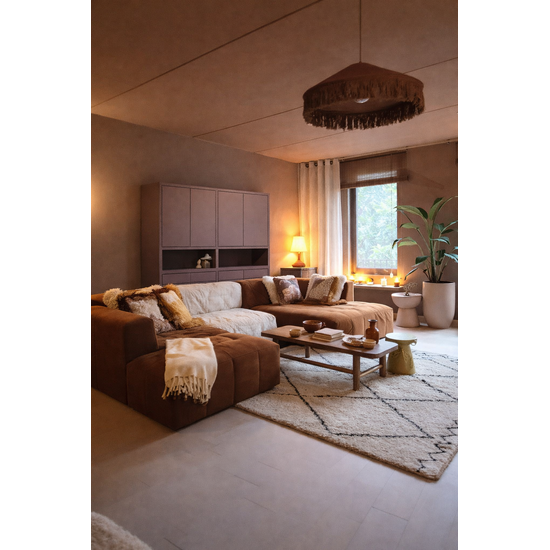 123kast  Vakkenkast Lanzarote - 240x50x240H cm - 8 push to open deuren - greeploze deuren - 4 soft close lades - strak design - open vak in het midden