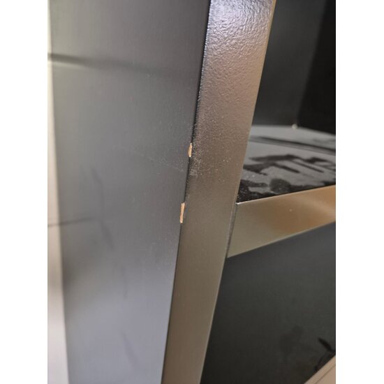 123kast  Showmodel Vakkenkast Mendoza - 120x35x220H cm - ral 7005 zwart - uit 2 delen