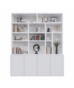 Showmodel (beschadigd) Vakkenkast Kingbridge - 200x35/45x262(H) cm