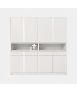 Voorraad Vakkenkast Lanzarote - 240x50x240H cm - ral 9010 - bekijk omschrijving