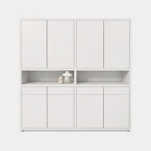 Voorraad Vakkenkast Lanzarote - 240x50x240H cm - ral 9010 - bekijk omschrijving