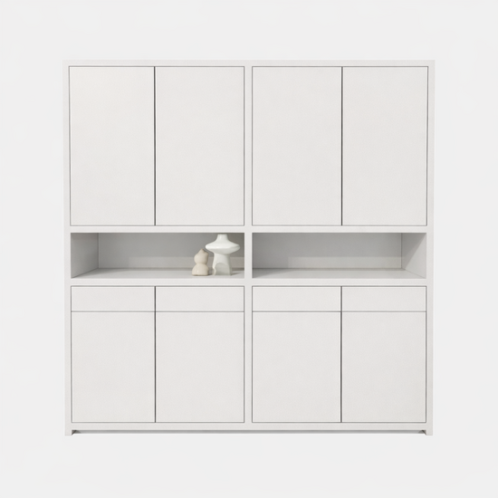 123kast  Voorraad Vakkenkast Lanzarote - 240x50x240H cm - ral 9010 - bekijk omschrijving