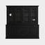 123kast  Voorraad Buffetkast Santa Barbara - 230x45x230H cm - RAL 9005 - 4 vitrine scharnierdeuren - 4 soft close lades - 4 dichte scharnierdeuren - verstelbare planken