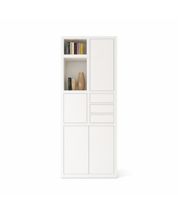 Showmodel vakkenkast Mafra 02 - 100x40x240(H) cm – RAL 9010