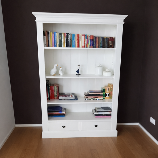 123kast  Boekenkast Libreria - 125x45x180H cm - 3 planken - 2 soft close lades