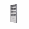 123kast  Vakkenkast Dallas - 90x40x230H cm - strak design - open vakken - 3 greeploze soft close lades - 5cm plank dikte
