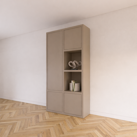 123kast  Vakkenkast Lutose  02 - 120x40x230H cm - push to open deuren - open vakken