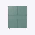 123kast  Opbergkast Piana - 112x42x162H cm - op stalen zwarte poten - 1 push to open lade - 4 push to open deuren