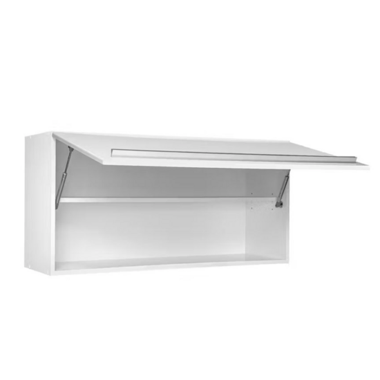 123kast Maatwerk zwevend slaapkamer bovenkasten tegen het plafond ( zoals afbeelding) - 100 x 35 x 50H cm - RAL 9010