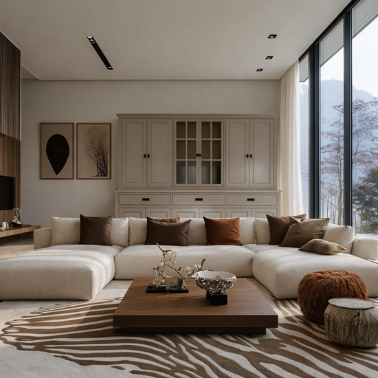 123kast  Buffetkast Aveiro - 300x50x220H cm - vitrinedeuren - 3 soft close lades - 12 scharnierdeuren