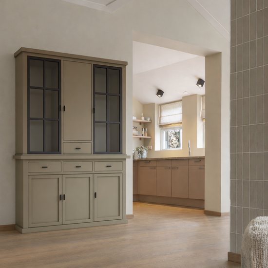 123kast  Buffetkast Montana 07 - 145x46x220H cm - dichte deur en stalen deuren