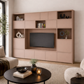 123kast  Cinewall Alcamo - 349x45x275Hcm - push to open deuren - lagere onderkast - strakke afwerking
