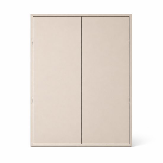 123kast Computerkast Roma 02 - 120x60x190H cm - uitschuifblad - 2 dichte scharnierdeuren - verstelbare bovenplanken - strakke afwerking