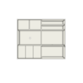 123kast Tv bureau kast San Antonio - 290x40x240H cm - eiken schuifdeur - uitschuif werkblad - push to open deuren - strakke afwerking