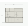 123kast Tv bureau kast San Antonio - 290x40x240H cm - eiken schuifdeur - uitschuif werkblad - push to open deuren - strakke afwerking