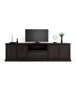 Voorraad Tv dressoir Amalfi - 220x40x60H cm - ral 9005 (zwart)
