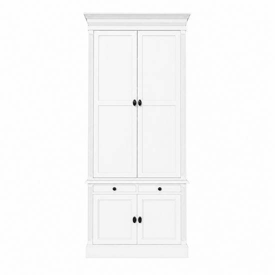 123kast Voorraad boekenkast Kings Library 100x40x225H cm - ral 9016 (wit) - nieuw in de verpakking