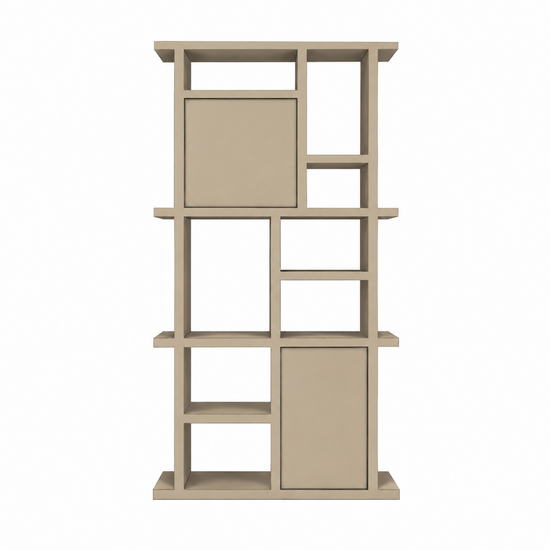 123kast   Open vakkenkast Evora 01 - 120x40x240H cm - strakke afwerking - push to open deuren - 5cm plank dikte