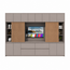 123kast  TV Vakkenkast/tv-kast Winterberg - 400x40x240H cm - cinewall - tv vak - met schuifdeuren - 12 push to open deuren - 4 greeploze soft close lades - strak design - demontabel - 3cm plankdikte