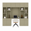 123kast  Bureau vakkenkast Chauny - 280x40x250H cm - push to open deuren - push to open lades - 4cm plank dikte - strakke afwerking